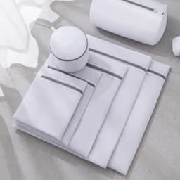 7-delige Waszak Set voor Wasmachine met Ritsbescherming - Stevige Fijnwaszakken voor Ondergoed, Sokken en Beddengoed - Wit — thumbnail 3