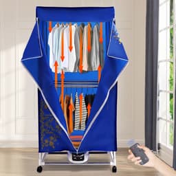 Draagbare Elektrische Droger - Droger - Reisdroger - Draagbare droger voor appartementen - Elektrische kleding drogen - 220V - Blauw — thumbnail 4