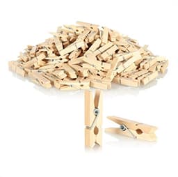 Mini Houten Wasknijpers voor Decoratie - 240 Stuks in Natuurlijke Kleuren — thumbnail 1