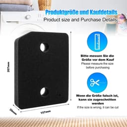 4 stuks droogfilters droger warmtepompdroger filter, fijn/grof 207 x 157 x 30 mm sokkelfilter, warmtewisselaar sponsfilter pluisfilter voor condensdroger - geschikt voor Miele T1 9164761 — thumbnail 3