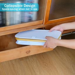 Slanke Wasmand met Deksel - Hoge Smalle 63L Opvouwbare Wasmand voor Vuile Kleding — thumbnail 5
