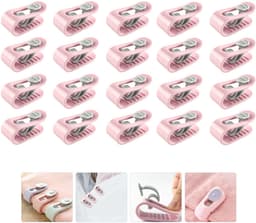 20 stuks antislip quiltclips - bevestigingsclips voor lakens en quilts - anti-slip clips voor quilts - antislip clips - gordijnclips - huishoudelijke artikelen - geschikt voor gordijnen, sokken, quilts en lakens - Roze — thumbnail 1