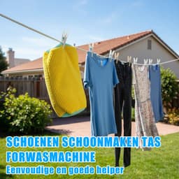 Ynkkvre - 2 stuks Schoenwaszak - Waszak voor Alle Soorten Schoenen - Wasmachine en Droger Schoen Waszak - Geel — thumbnail 5