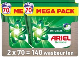 Ariel - 3in1 Wasmiddel Pods Original - 2 x 70 stuks - Voordeelverpakking — thumbnail 2