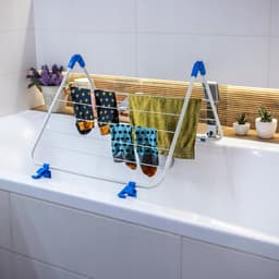 KADAX Droogrek 3-in-1, staand droogrek met wielen, wasdroger voor verwarming en badkuip, vleugelwasdroger met 18 m droogoppervlak (zwart) — thumbnail 5