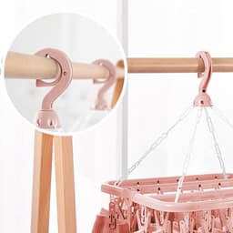 Dailygoods- Droogrek Draaibaar - Wasrek Inklapbaar - 32 Klemmen - Antislip - Opvouwbaar - Hoogwaardig PP-Plastic — thumbnail 3