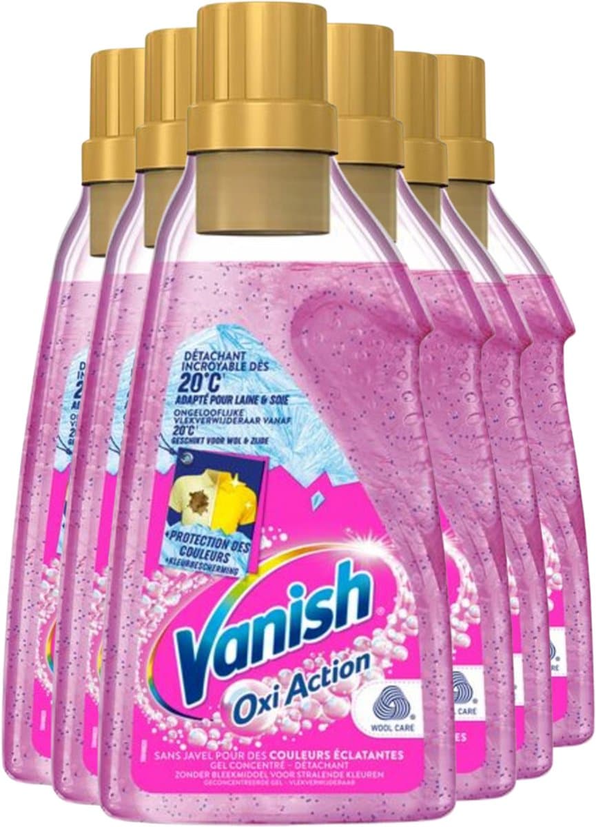 Vanish Oxi Action - Vlekkenverwijderaar Gel - Voor Gekleurde Was - 30 Wasbeurten - Voordeelverpakking - 6 stuks — afbeelding 1