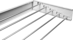 Milano Luxurious Wandwasrek – Inklapbaar wasrek – Droogrek - Wandmontage – 80 cm - Metaal – Wit/Zilver — thumbnail 2