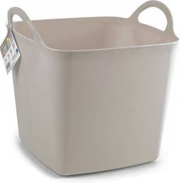 Plasticforte Kuip/emmer/wasmand - 3x - flexibel - beige - 43 liter - vierkant - kunststof - 40 x 40 x 44 cm — thumbnail 3
