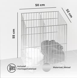 Eleganca ophangbare en verrijdbare wasmand - wassorteerder - wasmand 2 vakken - verstelbare vakverdeling - luxe waskorf - metaal - 32x50x55cm - verrijdbaar/met zwenkwielen — thumbnail 2