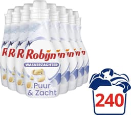 Robijn Puur & Zacht Wasverzachter - 8 x 30 wasbeurten - Voordeelverpakking — thumbnail 1