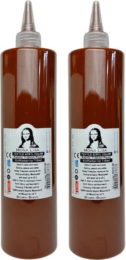Südor Textielverf 1000 ml, bruin.Wasbestendige textielverf voor lichte stoffen. Wasmachinebestendig, wasbestendig. Fixatie door strijken (2 x 500 ml) — thumbnail 1