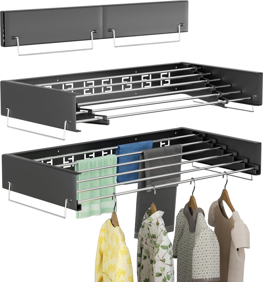 Goodivery ® en Ruimtebesparende Opvouwbare Wanddroger voor Binnen en Buiten met Elegant Ontwerp — afbeelding 1