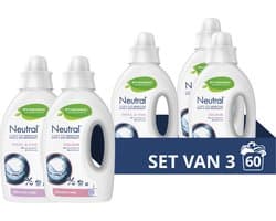 Neutral Wasmiddel Pakket - Kleur + Wol & Fijn - voor de gevoelige huid - (2 + 1) x 20 wasbeurten - Voordeelverpakking