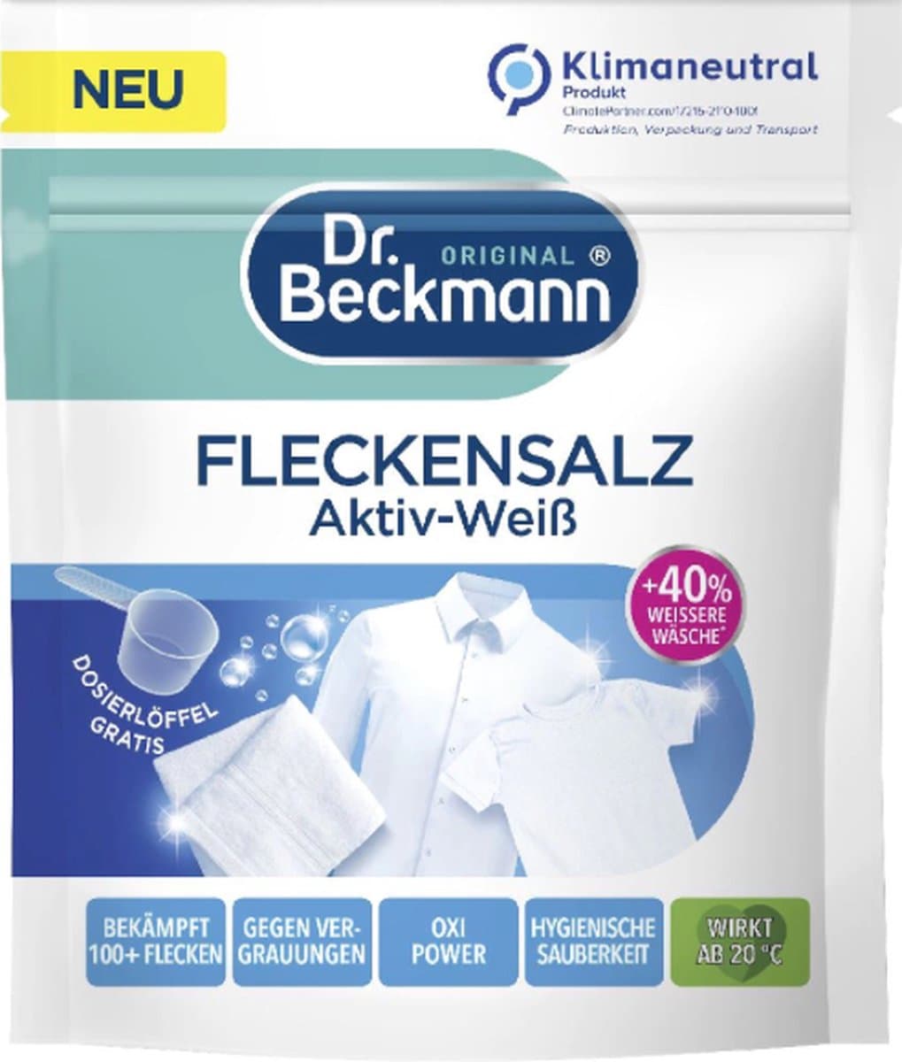 Dr. Beckmann Vlekkenzout - Wasadditief voor stralend witte was +40% wittere was - Verwijdert vlekken - Oxi Power - 400gr — afbeelding 1