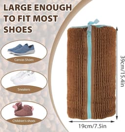 Waszak - Wasnet Voor Schoenen - Waszak Voor Schoenen - Schoenen Waszak - 39 x 19 Cm - Netje Anti-Vervorming - Delicaat Wasgoed - Schoen Wassen - Schoenenwaszak - Wasgoed - Wasmachine - Schoenen / Sneakers - Met Rits En Hangende Ring - Herbruikbaar — thumbnail 5