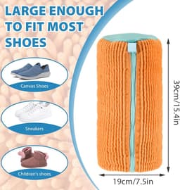 Waszak - Wasnet Voor Schoenen - Waszak Voor Schoenen - Schoenen Waszak - 39 x 19 Cm - Netje Anti-Vervorming - Delicaat Wasgoed - Schoen Wassen - Schoenenwaszak - Wasgoed - Wasmachine - Schoenen / Sneakers - Met Rits En Hangende Ring - Herbruikbaar — thumbnail 5