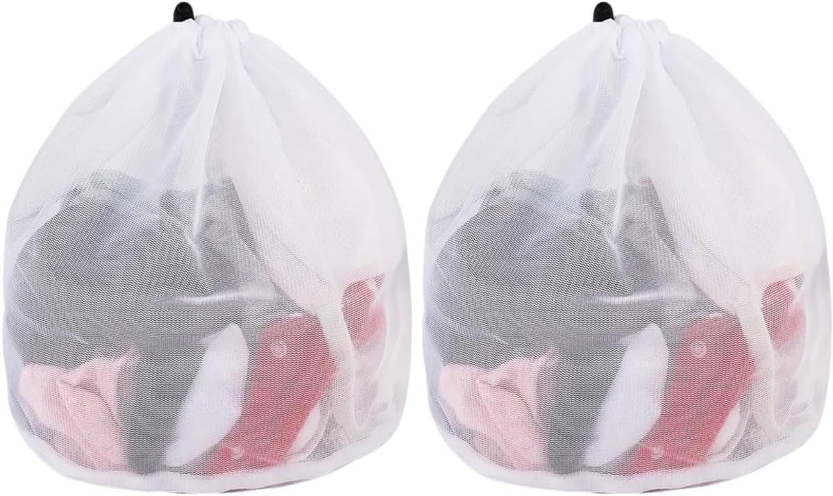Wasmachine Wasnetten 40 x 50 cm met Trekkoord, Fijnmazige Waszakken voor Babykleding, Ondergoed en Sokken, Herbruikbaar en Duurzaam — afbeelding 1