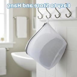 Set van 2 wasnetten voor lingerie, sokken en ondergoed - ronde waszak met rits voor veilig wassen en reizen — thumbnail 3