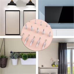 25 Sets Zelfborend Kit voor Gipsplaten en Schroeven, Kunststof Gipsplaatankerset Zware Gipsplaatankers voor Het Ophangen van Gordijnen Wandkasten Fotolijst (Totaal 50 Stuks) — thumbnail 2
