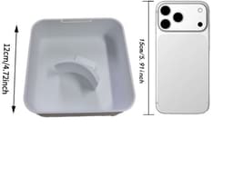 2 stuks Lekbak Wasmachine - Afvoerbak voor wasmachine - Afvalwaterbak van de wasmachine - Afvalwateropvangbak - 12 × 12cm - Geschikt voor wasmachines - Universeel - Wit - Kunststof — thumbnail 2