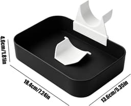 Lekbak Wasmachine - Afvoerbak voor wasmachine - Afvalwaterbak van de wasmachine - Afvalwateropvangbak - 18.4 × 13.6cm - Geschikt voor wasmachines - Zwart — thumbnail 2