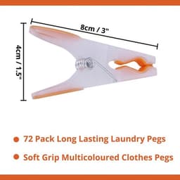 Dailygoods- Kledingpinnen 72 Stuks - Sterke Grip - Extra Groot - Antislip - Voor — thumbnail 4
