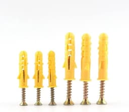 Plastic Ankers - Expansie Schroeven - Muurbevestiging - Sterk En Duurzaam - 10 Stuks - Grijs — thumbnail 1