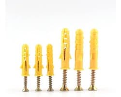 Plastic Ankers - Expansie Schroeven - Muurbevestiging - Sterk En Duurzaam - 10 Stuks - Grijs