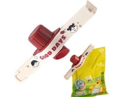 Zakken Clip - Bewaarclips Voedsel - Voedsel Vers Houden - Met Uitgiettuit - 137 cm - Wit