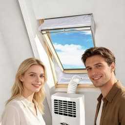 Raamafdichtingsset voor mobiele airco's, accessoire voor afvoerslang | Afvoerset voor mobiele airco's in huizen, appartementen, boerderijen, studentenkamers en andere ruimtes –230cm — thumbnail 3