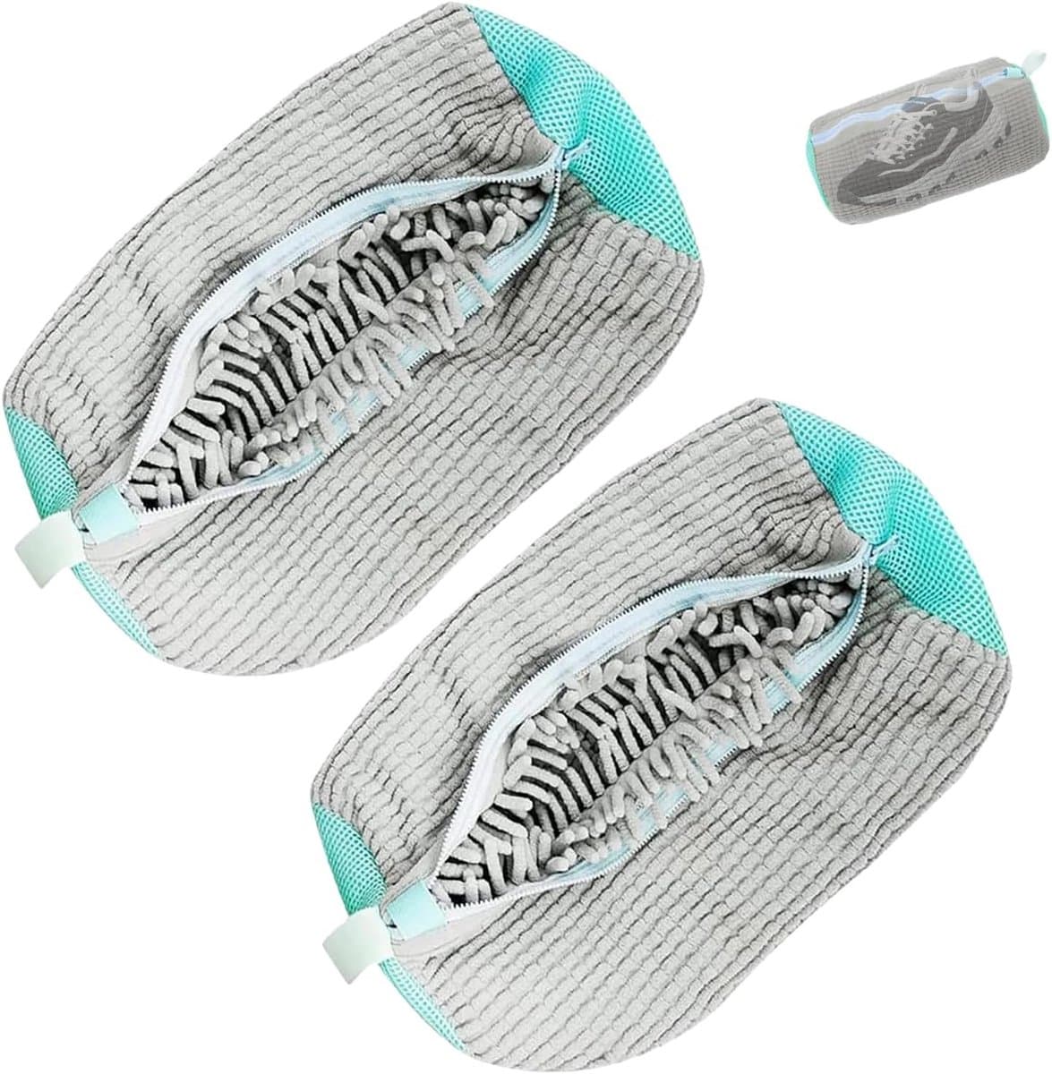 Set van 2 Herbruikbare Schoenwaszakken voor Sneakers, Geschikt voor Wasmachine en Droger, 360 Graden Reiniging — afbeelding 1