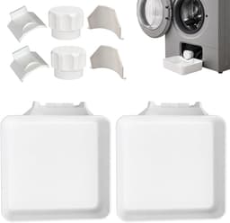 8 stuks - Afvoerbak voor wasmachine - Universeel type - 3D - Wateropvang en - Afvoer - Lekbak van de wasmachine - Onderdelen voor wasmachines - Eenvoudig te installeren - Geschikt voor kelders, appartementen, stacaravans, garages en huurwoninge — thumbnail 1