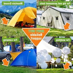 Duurzame 30 cm grondankers met J-haak, roestbestendig staal, ideaal voor campingtent en tuinondersteuning, 10 stuks — thumbnail 4