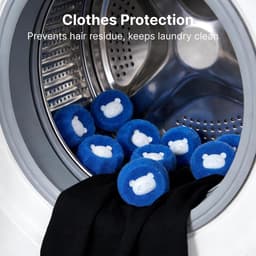 SnelShoppen - 8 Stuks Wasmachine Lintballen - Effectieve Dierenhaar Verwijderaar - Herbruikbare Lintvangers voor Wasmachine - Ideaal voor Huishoudens — thumbnail 4