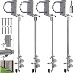 SnelShoppen - Multi-purpose Grondankers - Schroefbare Spiral Grondankers - 45cm - Ideaal voor Trampolines, Schommels, Carports en Meer - Volledig Gela — thumbnail 1