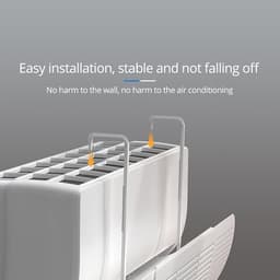 SnelShoppen - Universele Airconditioning Winddeflector Voor Thuis En Kantoor - Verstelbaar Plastic Deflector Met 3 Kunststof Platen En 2 Houders - Uit — thumbnail 3