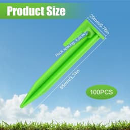 SnelShoppen - Robotic Lawnmower Pegs en Kabelbevestigingshaken - 100 Stuks Grondpinnen - 8.5 cm Groen - Voor Robotgrasmaaier en Limietkabel — thumbnail 3