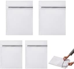 Dailygoods - set van 4 waszakken voor delicate was 30x40 cm en 40x50 cm – herbruikbare wasnetten met ritssluiting – voor lingerie, ondergoed, sokken en fijne kleding — thumbnail 1