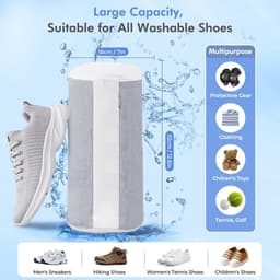 Dailygoods- Schoenreinigingszak 360° rondomreiniging - Waszak voor schoenen - Herbruikbare waszak - 3D-netweefsel - Chenille-vezels - Effectieve vlekverwijdering — thumbnail 3