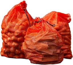 Mesh Opbergzakken - Groente Netten - Oogst Bewaren - Luchtdoorlatend Ontwerp - Tot 25 kg - Oranje — thumbnail 1