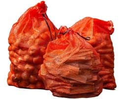 Mesh Opbergzakken - Groente Netten - Oogst Bewaren - Luchtdoorlatend Ontwerp - Tot 25 kg - Oranje