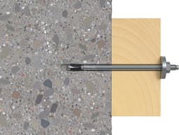 Boutenanker met schijf - Heavy duty anker - Houtconstructies bevestigen - Levensduur 120 jaar - 12/120 mm - Zilver — thumbnail 2