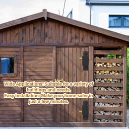 Dailygoods- Deurbarricade Set van 2 - U-beugel Houder - Koolstofstaal - Eenvoudige Installatie - Voor Garage/Barn - Versterkt Deurbeveiliging - Deurbeschermer — thumbnail 2