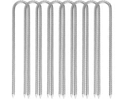 Dailygoods- Grondankers 30 cm - 8 Stuks - Verzonken Haringen - Beitelpunt - Antislip Haak - Geschikt voor Tenten en Hekken - Tentankers