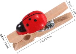 Dailygoods- Houten Deuvels 100 Stuks - Mini-Wasknijpers - Fotoklemmen - Decoratieve Klemmen - Handgemaakt - Natuurlijk Hout — thumbnail 4