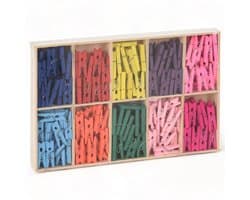 Dailygoods- Wasknijpers Hout 25 mm - Mini Wasknijpers - Knutselen - Decoratie - Geschenkverpakkingen - Creatief Gebruik - Knijpers