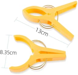 8 stuks klemmen - wasknijpers - winddichte klemmen - antislip klemmen - handdoekklemmen - dekenklemmen - antislip - stevig - duurzaam - herbruikbaar - roestvrij - opbergaccessoires - geschikt voor balkon, strand, handdoek (meerkleurig, 13*8,35 cm) — thumbnail 2