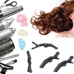 Haarspelden Kappersklips - Haarklemmen Accessoires - Haar Styling - Dubbel Scharnier - 12 Stuks - Zwart — thumbnail 3