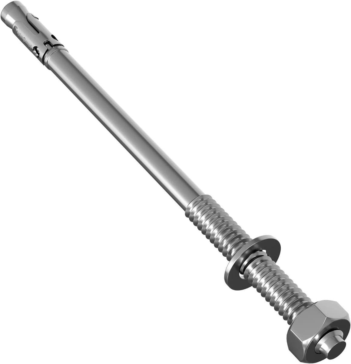 Doorsteekanker Zwaar Gebruik - Betonanker Wandanker - Stevig Bevestigen - Gegalvaniseerd Roestvrij - M16 x 280mm - Zilverkleurig — afbeelding 1